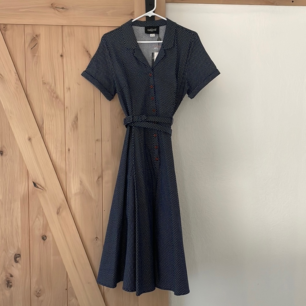 50s Style Navy Dress